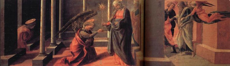 Fra Filippo Lippi Annunciation of the Death of the Virgin and Arrival of the Apostle France oil painting art